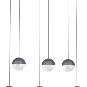 Nowość FURNI Lampa Wisząca 6x5W LED Szary 4000k Apeti