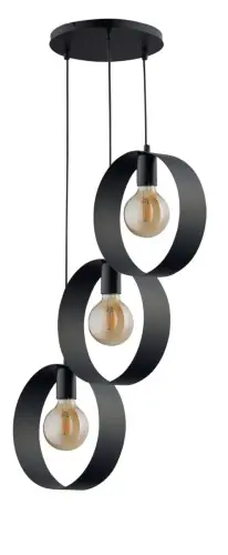 Tani HAPPY 3 czarny lampa wisząca stal lakierowana Sigma lighting