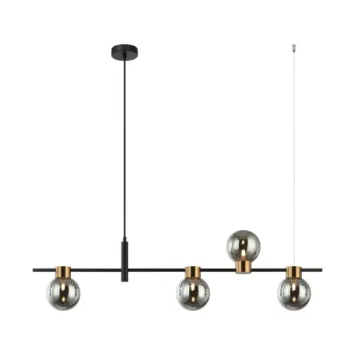 Italux Bletter Lampa wisząca PND-5225-4-BK-SG Czarny, dymiony Niska cena