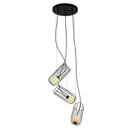 Italux Coco Lampa wisząca MDM-3941/3 BK Czarny Popularny