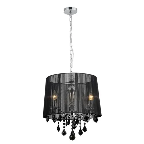Italux Cornelia Lampa wisząca MDM-2572/3 BK Chrom, czarny Dostępne od ręki