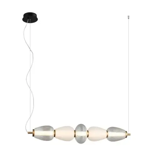 Ostatnie sztuki Italux Gastel Lampa wisząca PND-74937-5-BK Czarny, biały, przezroczysty