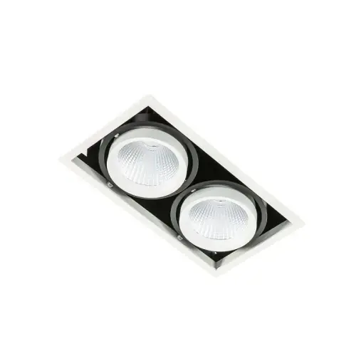 Italux Lampa wpuszczana sufitowa GL7108-2/2X18W 4000K WH+BL Biały, czarny Wysoka jakość