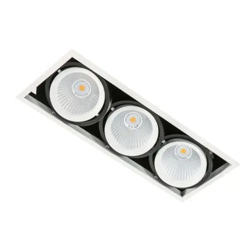 Italux Lampa wpuszczana sufitowa GL7108-3/3X18W 3000K WH+BL Biały, czarny Hit sprzedaży