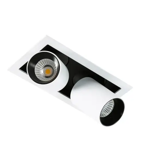 Rabat Italux Lampa wpuszczana sufitowa GL7117-2/12W 4000K WH+BL Biały, czarny