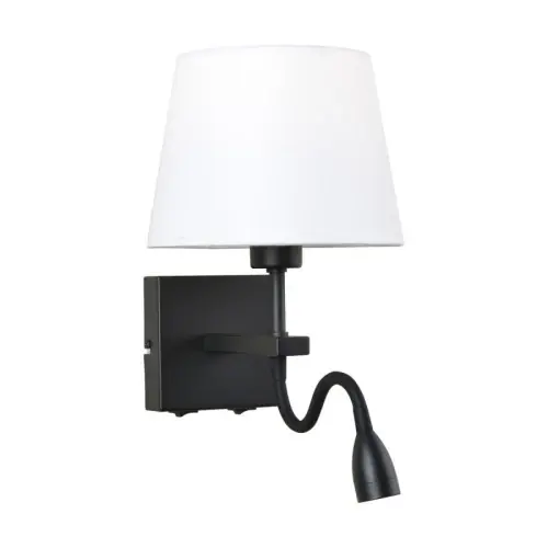 Oferta limitowana Italux Norte Lampa przyłóżkowa WL-1122-2-BL-BM-RO-WH Czarny mat