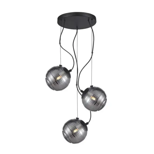Dostępne od ręki Italux Perona Lampa wisząca PND-92389-3A-BK Czarny mat