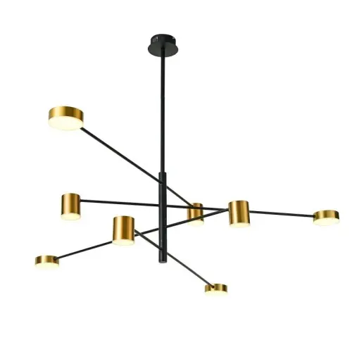 Bezpieczna płatność Italux Remdal Lampa wisząca PND-16374-8-BK-GD-3K Czarny, złoty