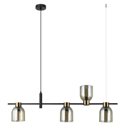 Dostępne od ręki Italux Servio Lampa wisząca PND-66892-4-BK-AMB Czarny