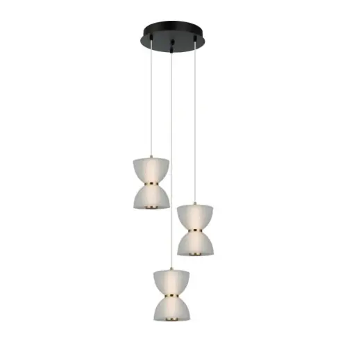 Ostatnia szansa Italux Tica Lampa wisząca PND-83949-3-BK Czarny, biały