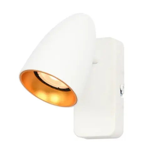 Tani Italux Tino Kinkiet WL-36748-1-WH-GD Biały, złoty