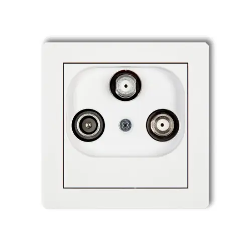 Dodaj do koszyka Mechanizm gniazda abonenckiego 2 wyjścia SAT + TV Karlik DECO biały DGSN
