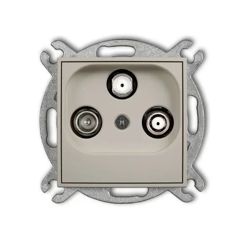 Rabat Mechanizm gniazda abonenckiego 2 wyjścia SAT + TV Karlik ICON taupe 60IGSN