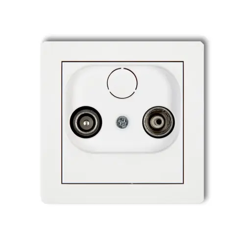 Mechanizm gniazda abonenckiego RTV przelotowego 9dB Karlik DECO biały mat 25DG9P Ograniczona ilość