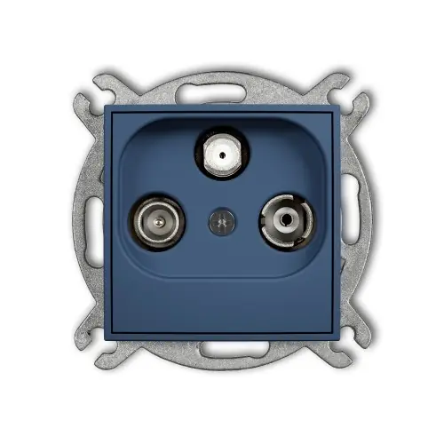 Mechanizm gniazda abonenckiego RTV-SAT końcowego 1,5dB Karlik MINI navy blue 64MGS Premium