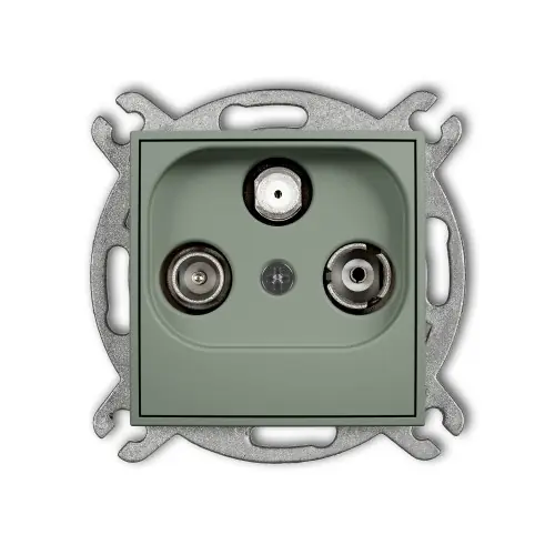 Bestseller Mechanizm gniazda abonenckiego RTV-SAT końcowego multimedialnego (Internet) Karlik MINI szałwiowy 61MGM