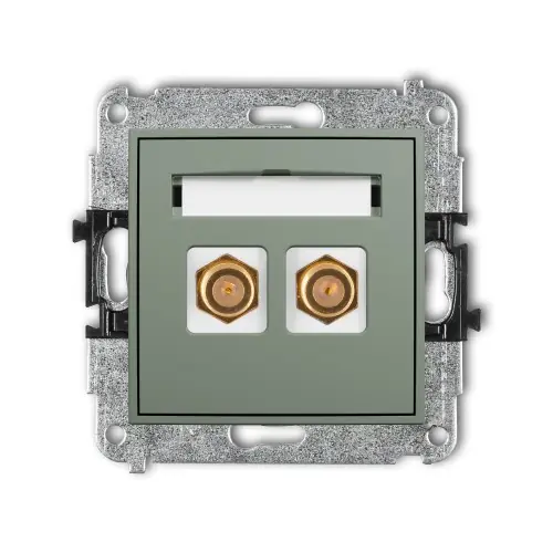 Mechanizm gniazda antenowego podwójnego typu F (SAT) pozłacany Karlik ICON szałwiowy 61IGF-2.1 Dodaj do koszyka