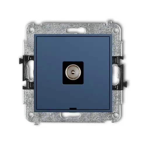 Najlepsza cena Mechanizm gniazda antenowego pojedynczego TV, bez pola opisowego Karlik MINI navy blue 64MGTVBO-1