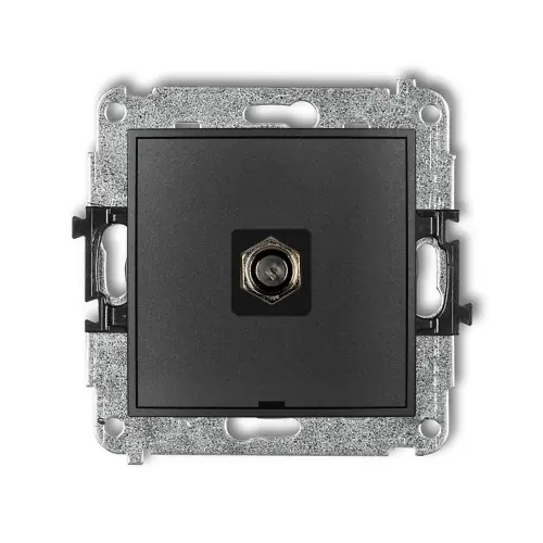 Mechanizm gniazda antenowego pojedynczego typu F (SAT) niklowany, bez pola opisowego Karlik ICON grafitowy 11IGFBO-1 Oferta
