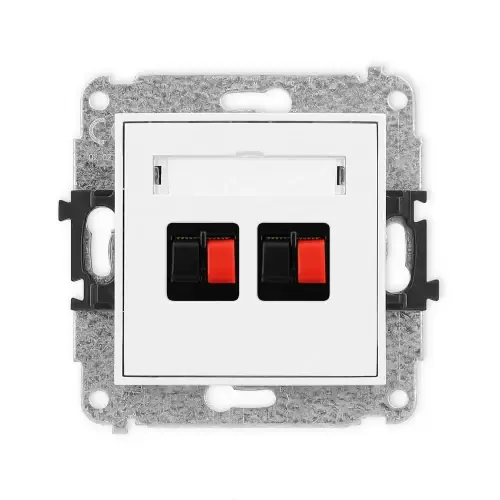 Mechanizm gniazda głośnikowego podwójnego Karlik ICON biały IGG-2 Ograniczona ilość