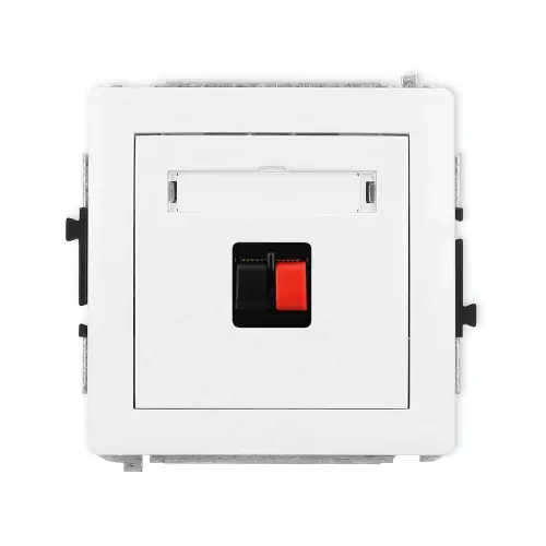 Oferta limitowana Mechanizm gniazda głośnikowego pojedynczego Karlik DECO biały DGG-1