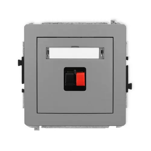 Mechanizm gniazda głośnikowego pojedynczego Karlik DECO szary mat 27DGG-1 Rabat