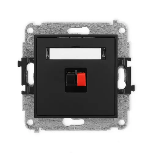 Szybka wysyłka Mechanizm gniazda głośnikowego pojedynczego Karlik ICON czarny mat 12IGG-1