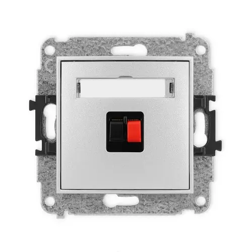 Nowy Mechanizm gniazda głośnikowego pojedynczego Karlik ICON srebrny metalik 7IGG-1