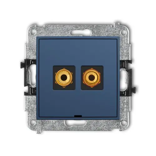 Do wyczerpania zapasów Mechanizm gniazda głośnikowego pojedynczego, bez pola opisowego (typu banan - czerwony i czarny, pozłacany, 4 mm2, skręcany) Karlik MINI navy blue 64MGGBO-4