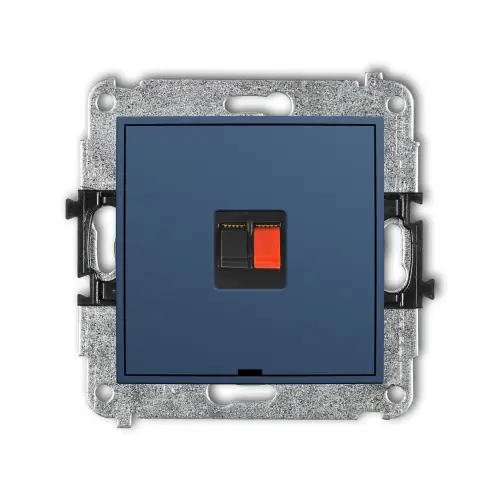 Łatwy zwrot Mechanizm gniazda głośnikowego pojedynczego, bez pola opisowego Karlik MINI navy blue 64MGGBO-1