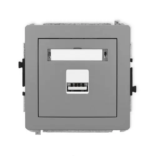 Mechanizm ładowarki USB pojedynczej USB A, 5W max., 5V, 1A Karlik DECO szary mat 27DCUSB-1 Wyprzedaż