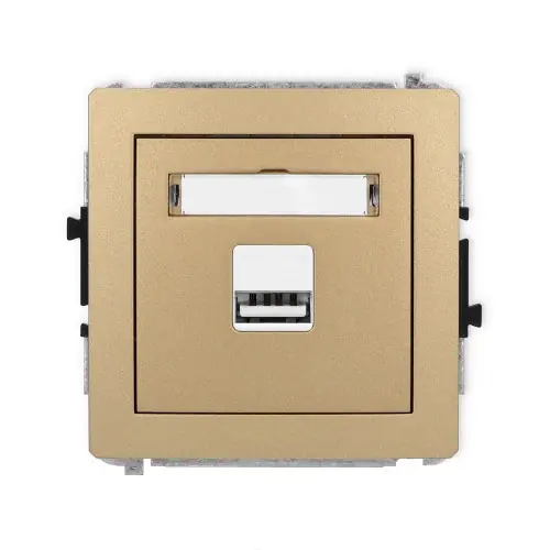 Mechanizm ładowarki USB pojedynczej USB A, 5W max., 5V, 1A Karlik DECO złoty metalik 8DCUSB-1 Nowy