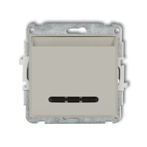 Mechanizm łącznika hotelowego podwójnego (podświetlenie białe) Karlik ICON taupe 60ISH-2.1 Do wyczerpania zapasów