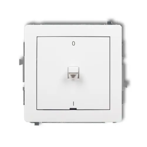 Nowość Mechanizm łącznika dwubiegunowego w stylu amerykańskim Karlik DECO biały mat 25DWPUS-9