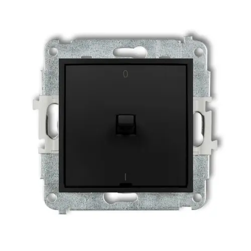Niska cena Mechanizm łącznika dwubiegunowego w stylu amerykańskim Karlik ICON czarny mat 12IWPUS-9