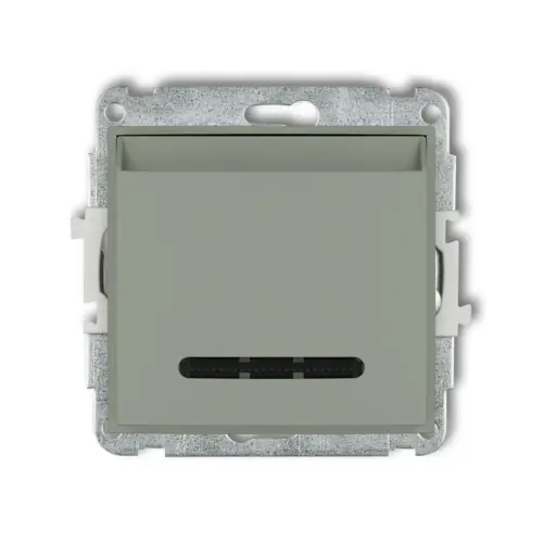 Mechanizm łącznika hotelowego pojedynczego (podświetlenie niebieskie) Karlik ICON szałwiowy 61ISH-1.2 Tylko dziś