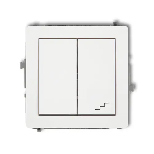 Cena promocyjna Mechanizm łącznika jednobiegunowego ze schodowym (osobne zasilanie) Karlik DECO biały mat 25DWP-10.2