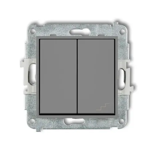 Mechanizm łącznika jednobiegunowego ze schodowym (osobne zasilanie) Karlik ICON szary mat 27IWP-10.2 Niska cena