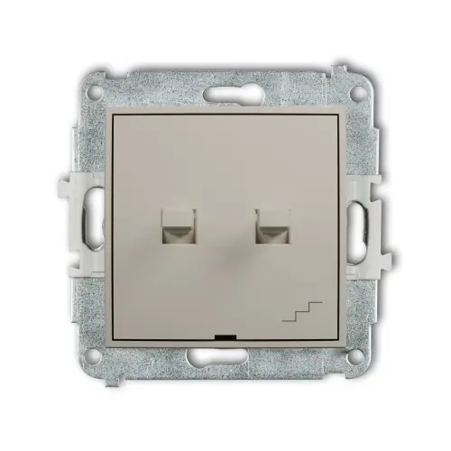 Mechanizm łącznika jednobiegunowego ze schodowym w stylu amerykańskim (osobne zasilanie) Karlik ICON taupe 60IWPUS-10.2 Kup online