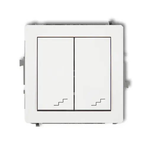 Mechanizm łącznika podwójnego schodowego Karlik DECO biały mat 25DWP-33 Łatwy zwrot