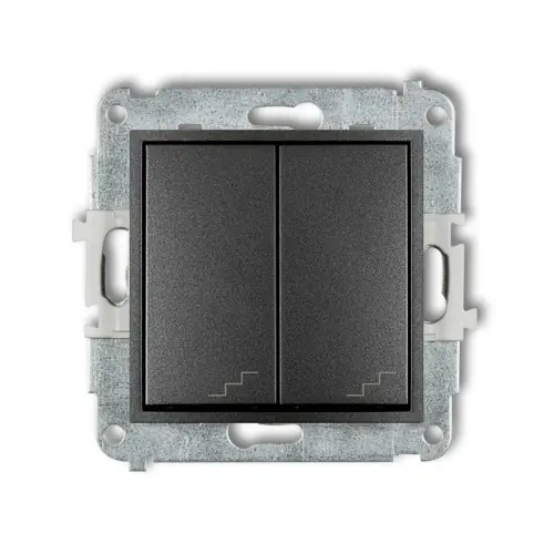 Rabat Mechanizm łącznika podwójnego schodowego Karlik ICON grafitowy 11IWP-33