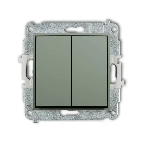 Mechanizm łącznika podwójnego schodowego (dwa klawisze bez piktogramów) Karlik MINI szałwiowy 61MWP-33.1 Darmowy zwrot