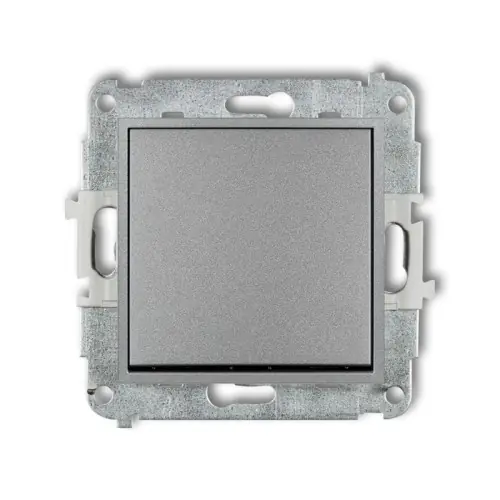 Mechanizm łącznika zwiernego, jednobiegunowego (jeden klawisz, bez piktogramu) Karlik MINI srebrny metalik 7MWP-4.1 Wyjątkowa oferta