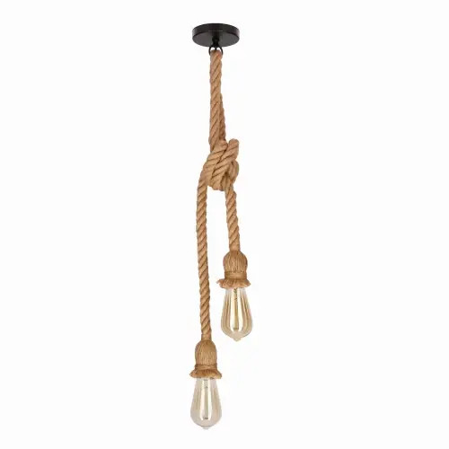 Zniżka VIDEA Lampa Wisząca Czarny+beżowy 2x40W E27