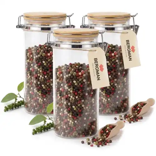 3x SŁOIKI Z KLAMRĄ SZKLANE 1200 ml POJEMNIK NA ŻYWNOŚĆ Z POKRYWKĄ Bestseller