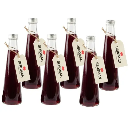 Tani 6x MAŁE BUTELKI SZKLANE 250 ml NA SOK PRZETWORY OLIWĘ NALEWKI Z ZAKRĘTKĄ