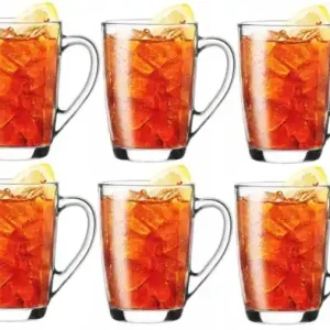 Wyprzedaż 6x szklanki kubki z uchem do kawy latte herbaty Ala 300ml
