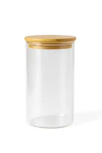 Zniżka Szklany pojemnik na żywność 1300ml z bambusową pokrywką Bergman