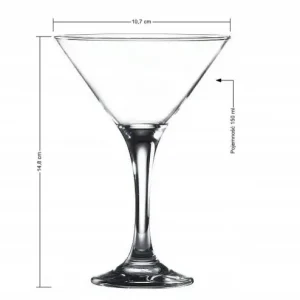 Popularny ZESTAW KIELISZKÓW DO DRINKÓW MARTINI SZAMPANA KOKTAJLU 150ml 6 SZTUK
