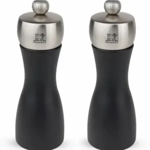 Zestaw młynków do soli i pieprzu czarne 15 cm Peugeot Łatwy zwrot